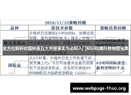 全方位解析欧国联赛五大关键事实与必知入门知识权威科普指南宝典